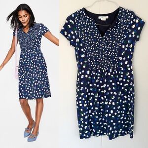 BODEN Emory Jersey Dress in Blue Green Size 4 Petite J0181